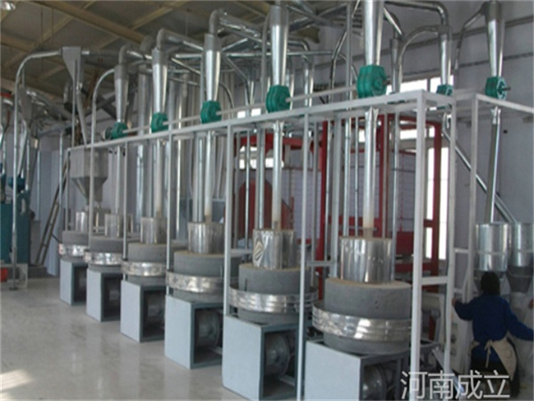 河南漯河七組石磨面粉機(jī)組客戶安裝現(xiàn)場